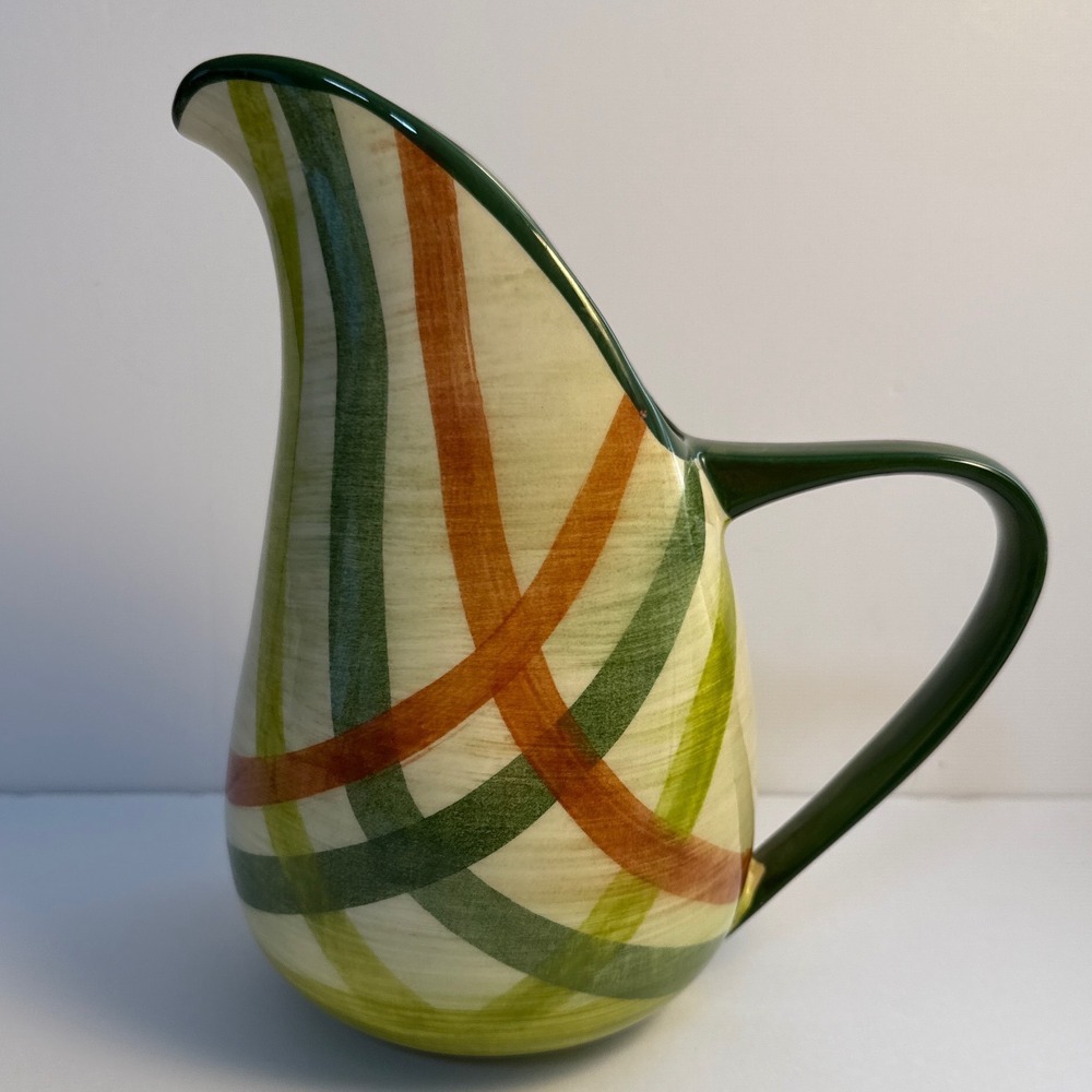 Vintage Metlox Vernonware Tam O'Shanter 3 Quart Pitcher Jug Mid Century Pottery